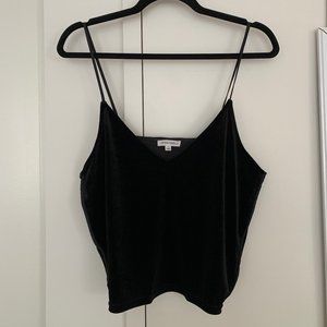 Velvet Cropped Tank Top